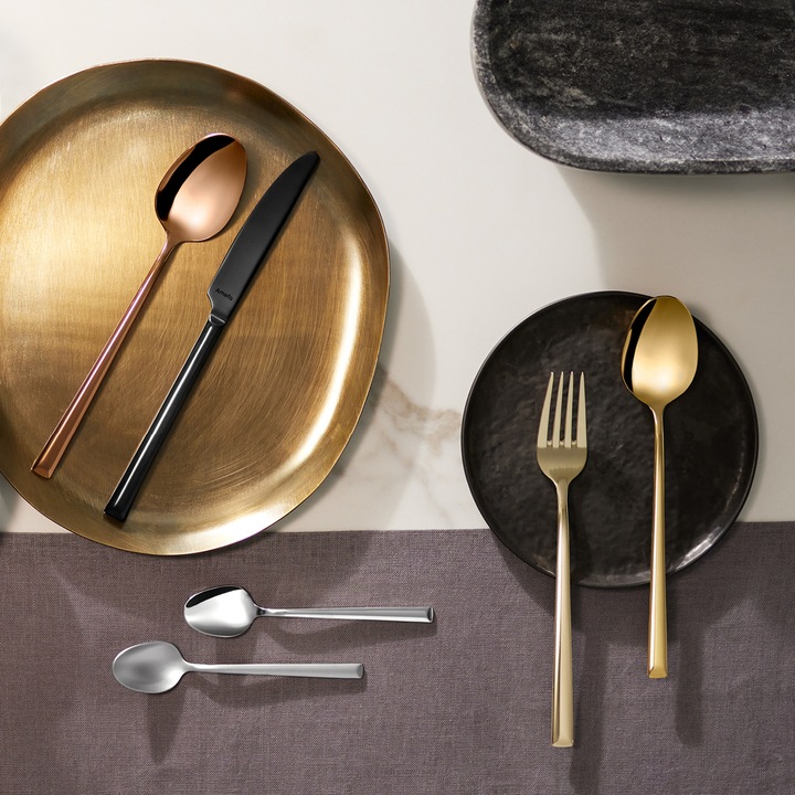 Produktbild Amefa METROPOLE Besteckset 24-teilig PVD gold (24 Stück, Besteck Set)