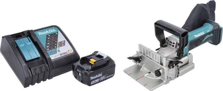 Produktbild Makita DPJ 180 RF1 Akku Nutfräse 18 V 100 mm + 1x Akku 3,0 Ah + Ladegerät