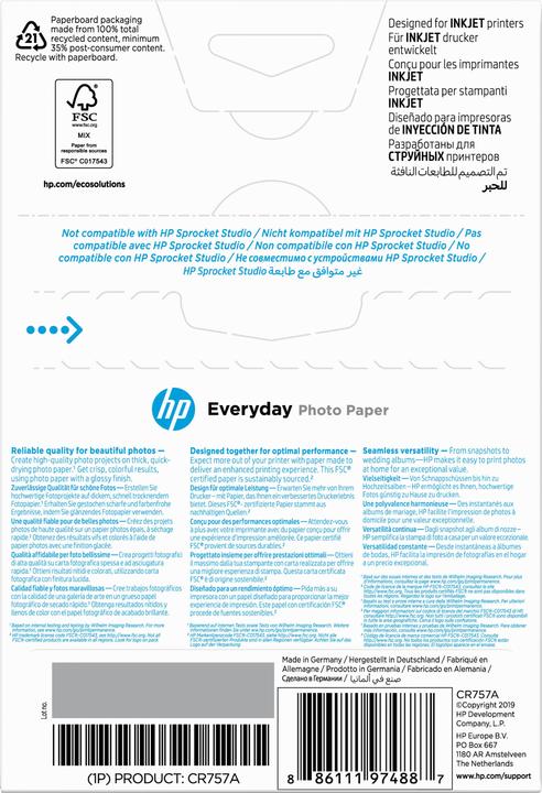 Actual product image HP Cr757a (200 g/m², 10 x 15 cm, 100 pcs.)