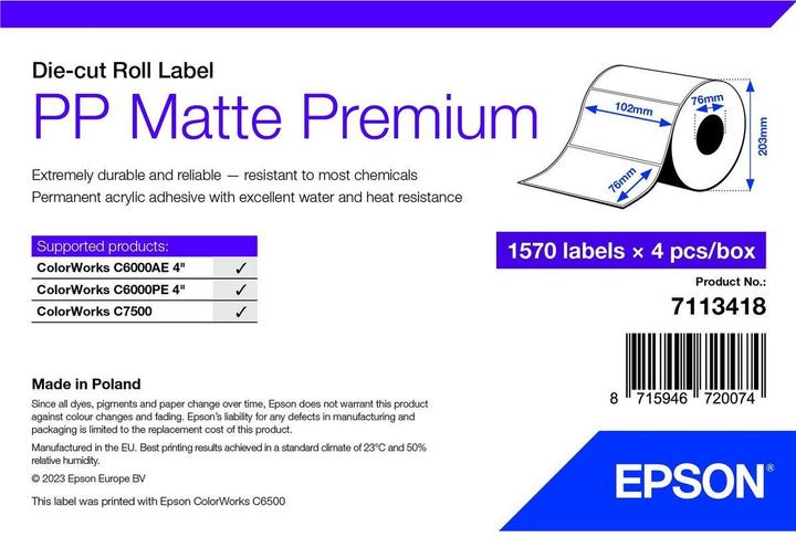 Epson Pp Matte Label Prem Die-Cut