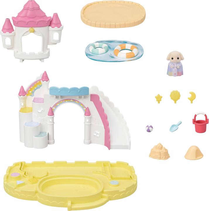 Produktbild Sylvanian Families Erlebniskindergarten Sandkasten und Pool mit Figur