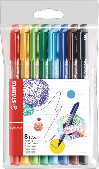 Produktbild STABILO pointMax Filzschreiber (Mehrfarbig, 8 x)