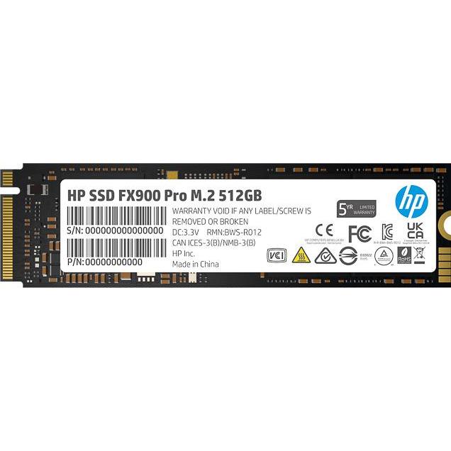HP HEWLETT PACKARD SSD FX900 PRO 512GB 4A3T9AA intern (512 GB, M.2 2280), SSD
