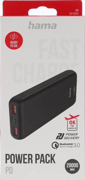 Actual product image Hama PD20-HD (20000 mAh, 18 W, 74 Wh)