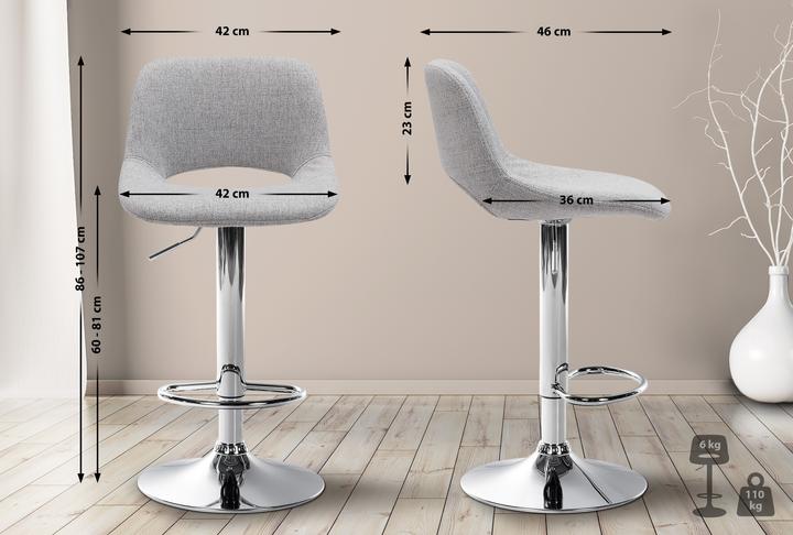 Produktbild CLP Barhocker Camden drehbar und höhenverstellbar