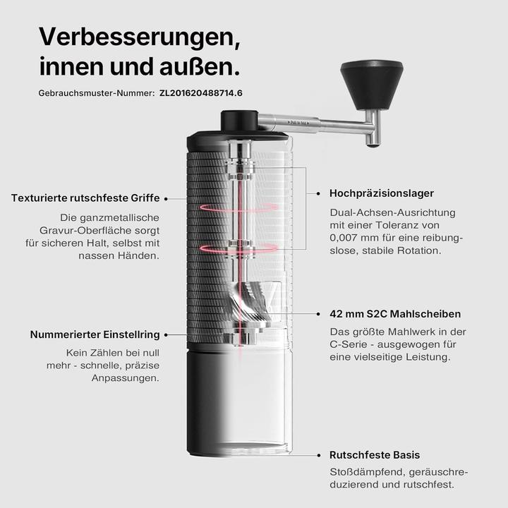 Actual product image Timemore Handkaffeemühle C5 ESP Pro mit Präzisionsverstellung