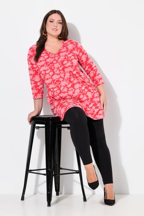 Produktbild Ulla Popken Longshirt, Biesen, A-Linie, V-Ausschnitt, 3/4-Arm (50, 52)