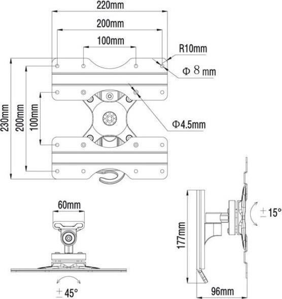 Immagine prodotto Titan Bti 8020 (Muro, 43", 25 kg)