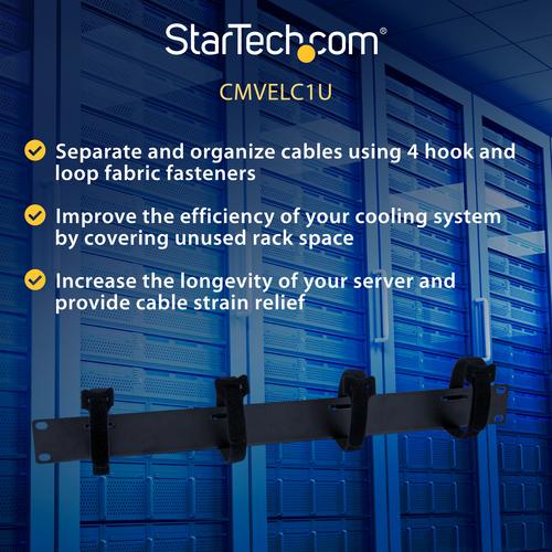 Actual product image StarTech 1u Velcro Rack Cable Manager