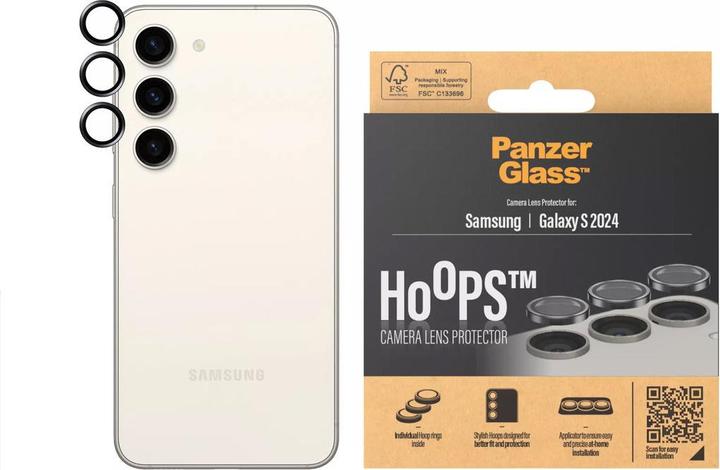 Actual product image PanzerGlass Hoops Camera Lens Protector (3 Piece, Samsung Galaxy S23+, Samsung Galaxy S23, Samsung Galaxy S24)