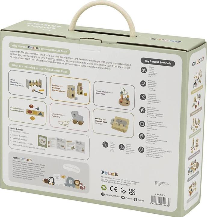 Image du produit PolarB Coffret Bébé – Coffret de jouets d'éveil pour bébés et tout-petits (0-18 mois)