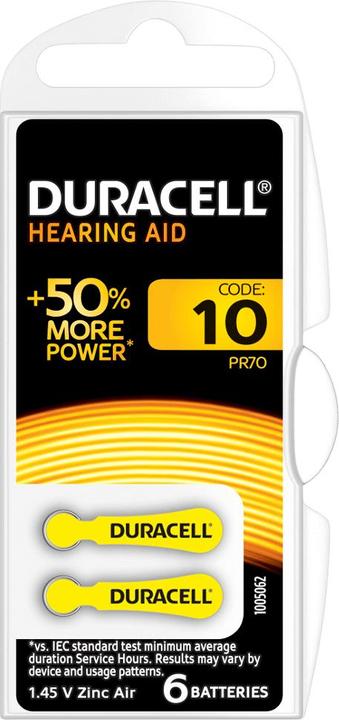 Actual product image Duracell EasyTab 10 (6 pcs., PR70)