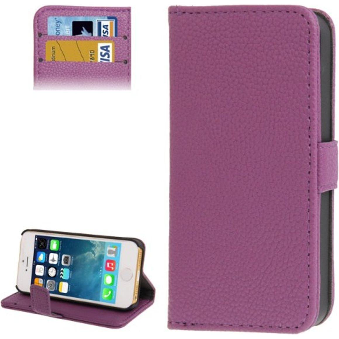 König Design Schutzhülle Handytasche (Flip Quer) für Handy Apple iPhone 5 / 5s (Apple iPhone 5), Smartphone Hülle, Viole...