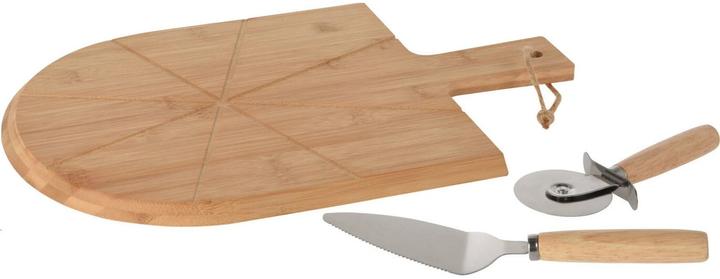 Produktbild Natura Punto Pizza-Set aus Bambus mit Brett, Schneider und Heber