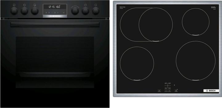 Produktbild Bosch Hausgeräte Built-in cooker set, HEG578BB4 + NIF645CB5E, Built-in cooker, Induction hob, HND675LS62