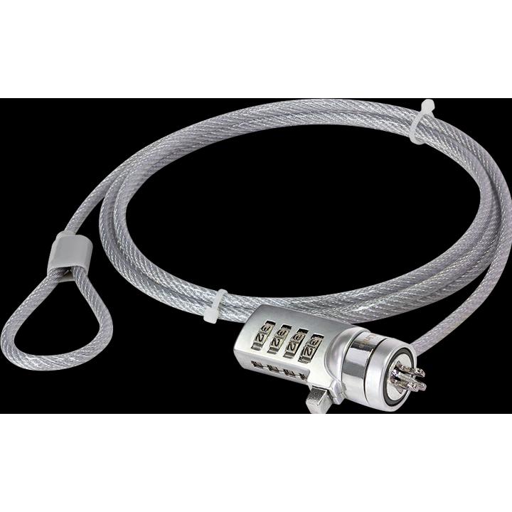 Thumbnail - LogiLink Sicherheitsschlosskabel, Notebook Security, Silber