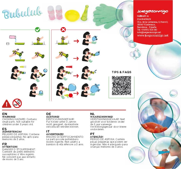 Actual product image Juegaconmigo Bubulub Boing Boing Bubbles
