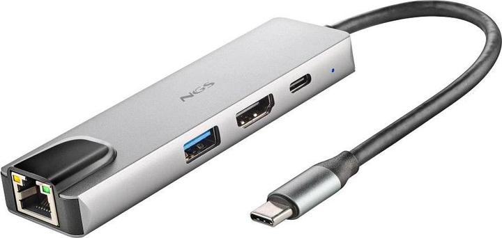 Actual product image NGS Station D'Accueil Portable USB-C 3.0 Wonder Dock Supra (Gris) (USB-C, 4 ports)