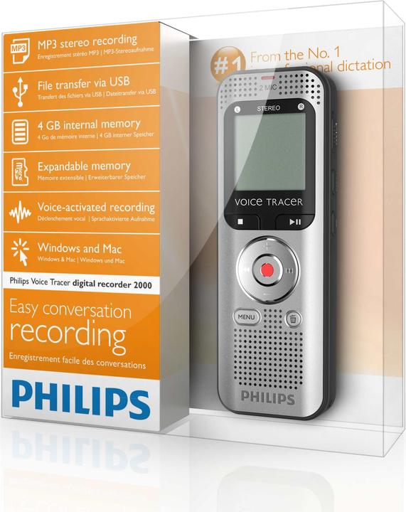 Produktbild Philips DVT2000 Voice Tracer (4 GB)