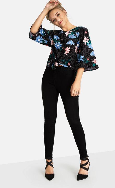 Actual product image Girls On Film s Lio blouse with floral pattern at the front for tying (36)