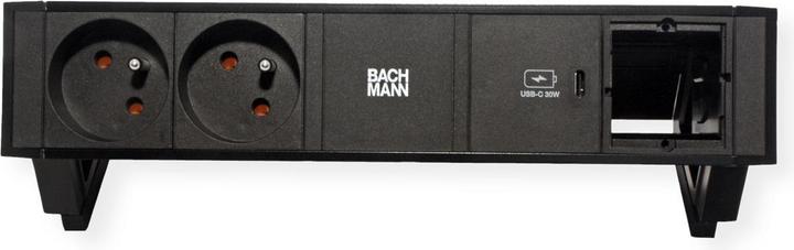 Produktbild Bachmann DESK2 2x UTE 1x CM 1x USB C 30W noir (2x, CEE 7/5)
