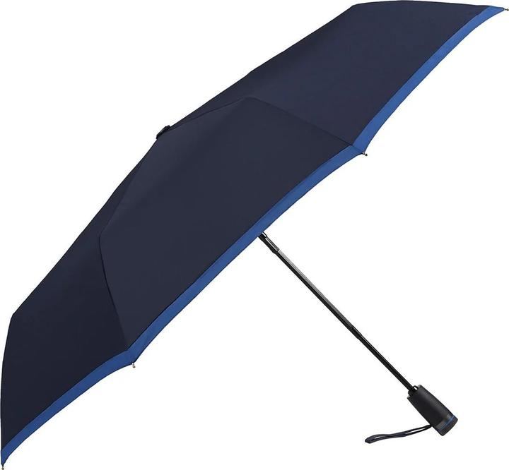 Dark blue with light blue edging