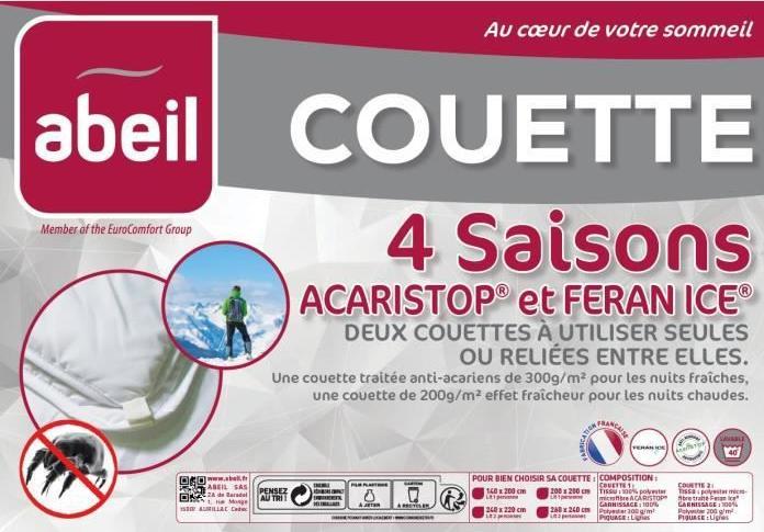 Actual product image Abeil Duvet 4 Seasons Mothproof 300 g/m² 220 x 240 cm (300 g, Polyester, 220 x 240 cm)