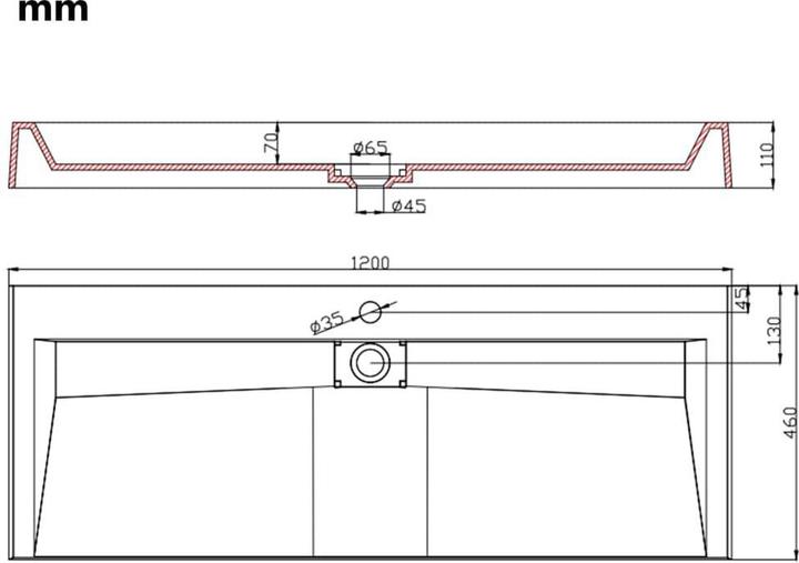 Actual product image vidaXL Becken (460 mm)