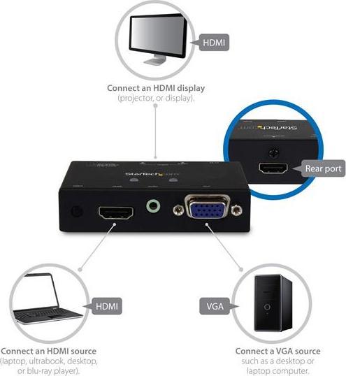 Image du produit StarTech HDMI + VGA Convertisseur Switch