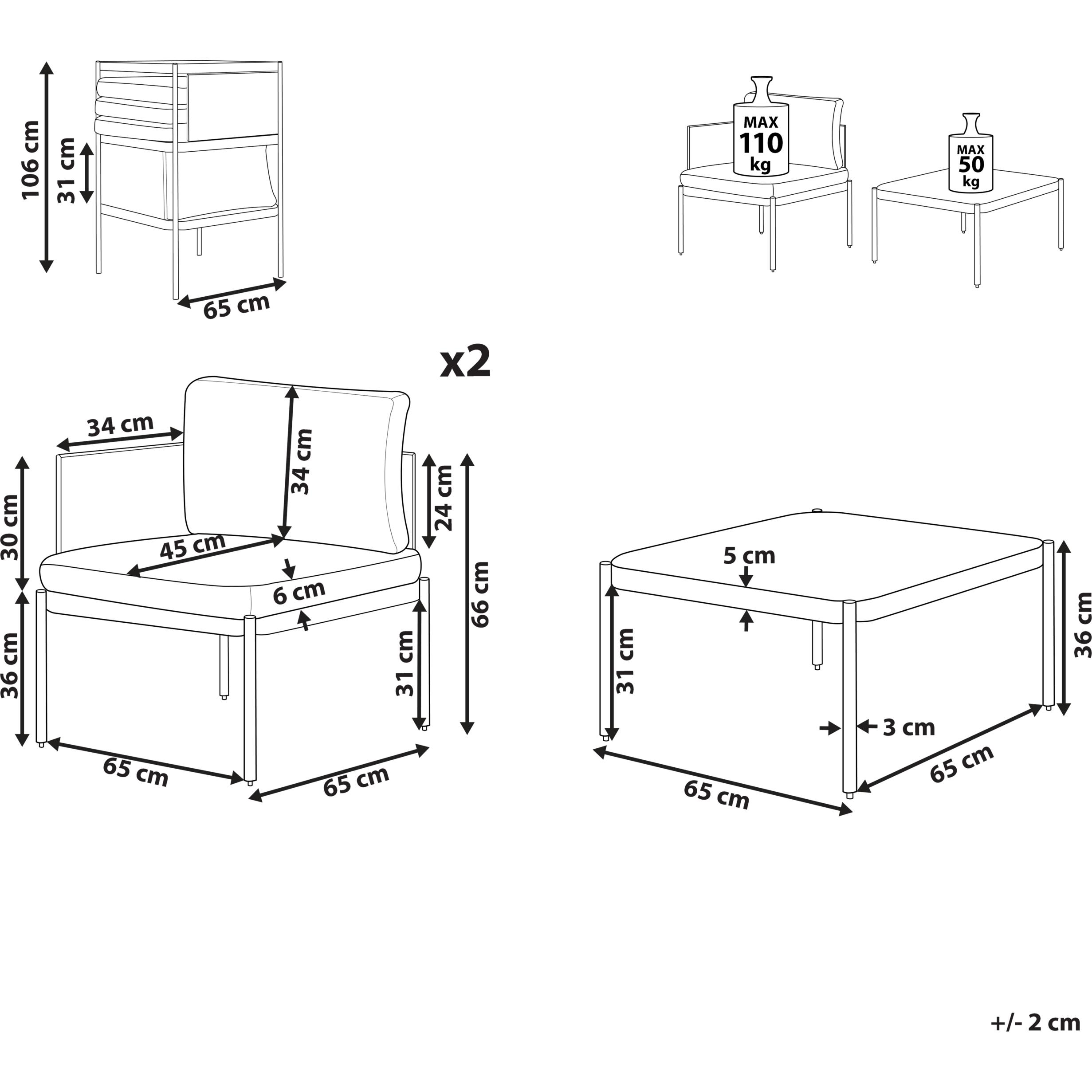 Thumbnail - Beliani, Gartenlounge, Terracina