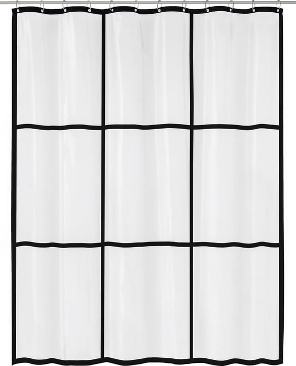 Kleine Wolke Duschvorhang Brooklyn 180 x 200 cm, Weiss (180 x 200 cm)