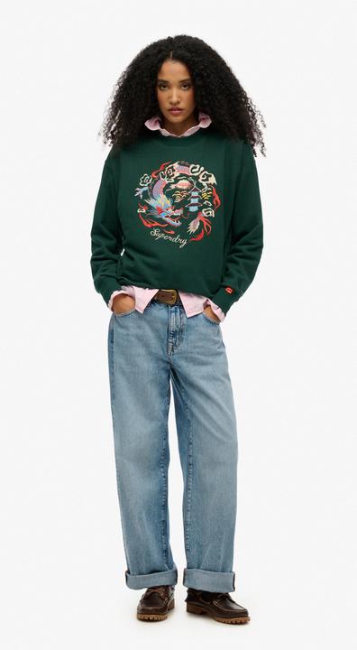 Produktbild Superdry Lässiges Suika Sweatshirt mit Rundhalsausschnitt und Stickerei (XS)