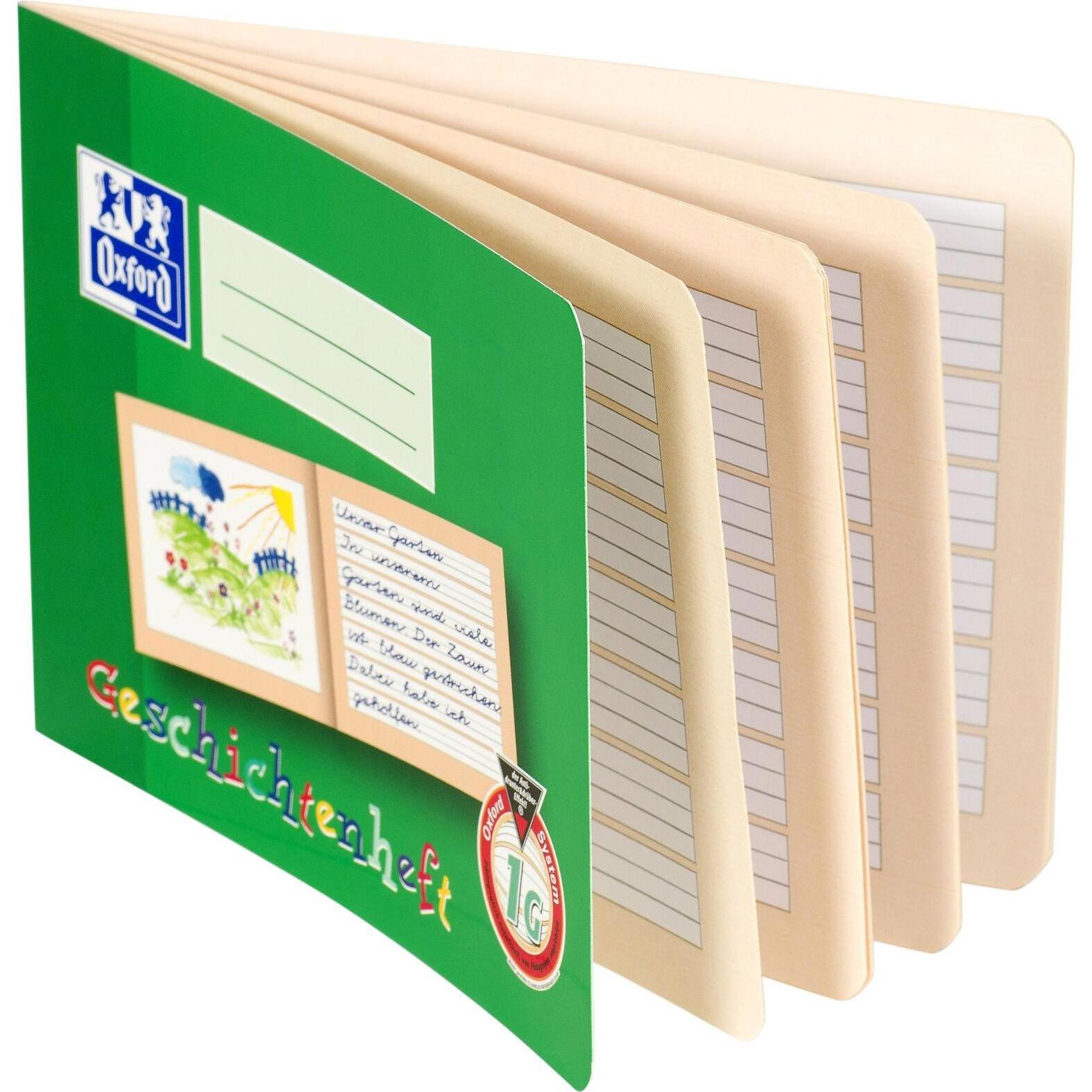 Thumbnail - Oxford, Heft + Block, Geschichtenheft, A5 quer (A5, Liniert, Weicher Einband)