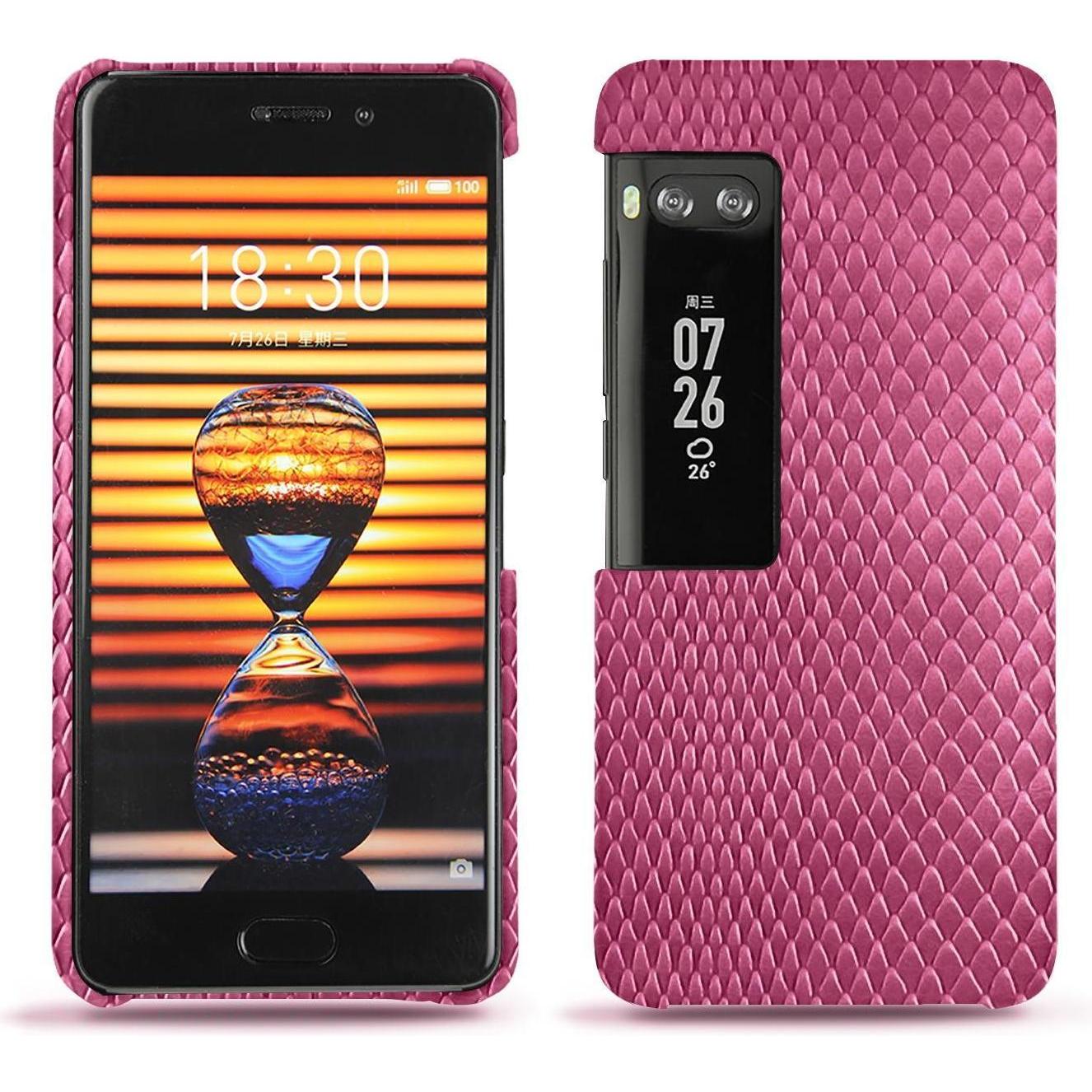 Noreve Cover in pelle (Meizu Pro 7), Cover smartphone, Rosa