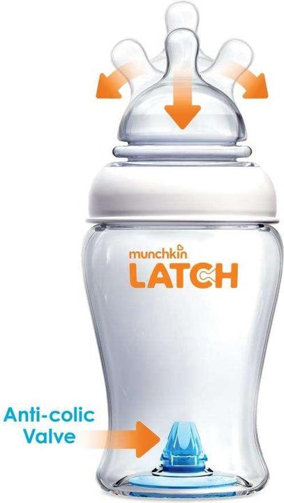 Actual product image Munchkin LATCH 2 pieces baby bottle 240ml with anti-colic valve (240 ml)