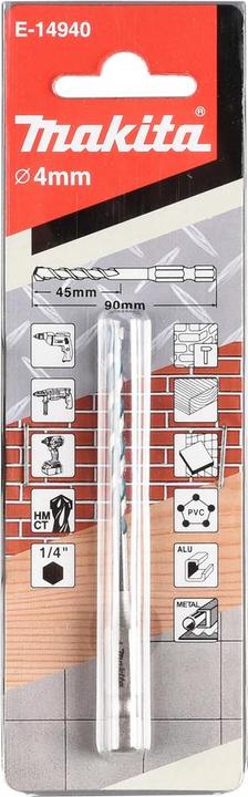 Actual product image Makita Multi drill 1/4" 4x90mm (4 mm)