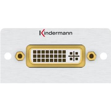 Kindermann Konnect 50 alu - DVI 7444000702 24+5Pin Blende 1/2 50x50 m.Kabelklemmen (0.12 m, DVI), Video Kabel