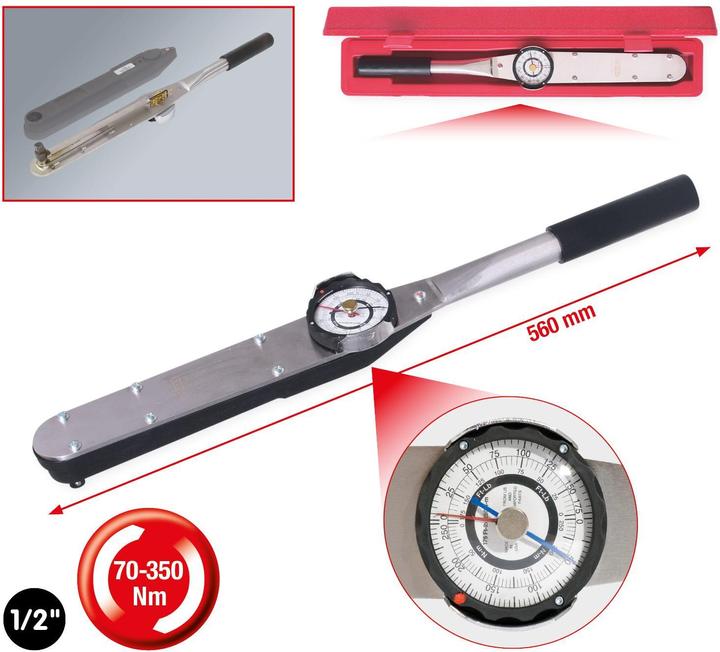 Actual product image KS Tools Test torque wrench, 1/2", 70-350 Nm (1/2", 70 Nm, 350 Nm)