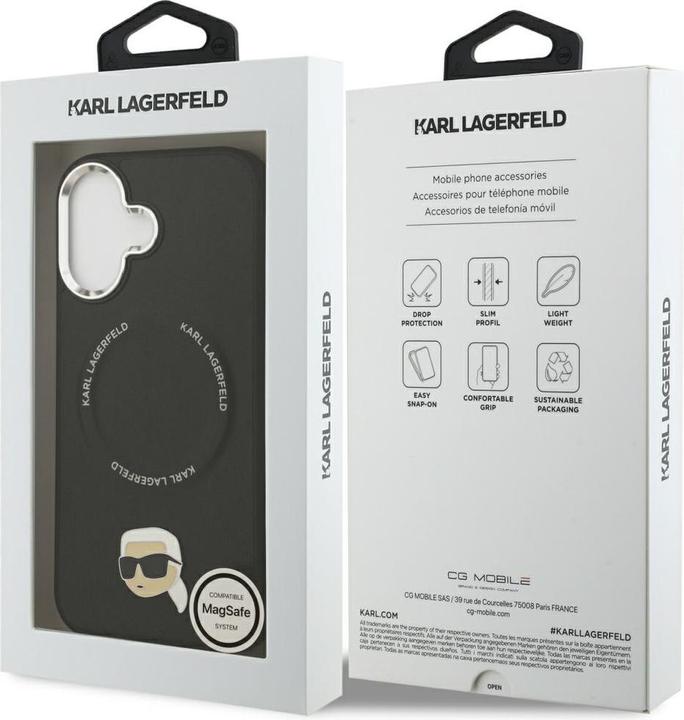 Actual product image Karl Lagerfeld - Leather MagSafe - iPhone 17 - Black (Apple iPhone 17)