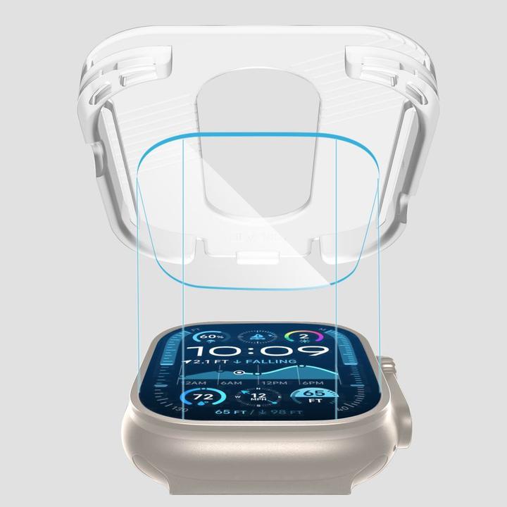 Produktbild Tech-Protect Easy Set+ Panzerglas 2er-Pack für Apple Watch Ultra 1/2 49 mm – Klar