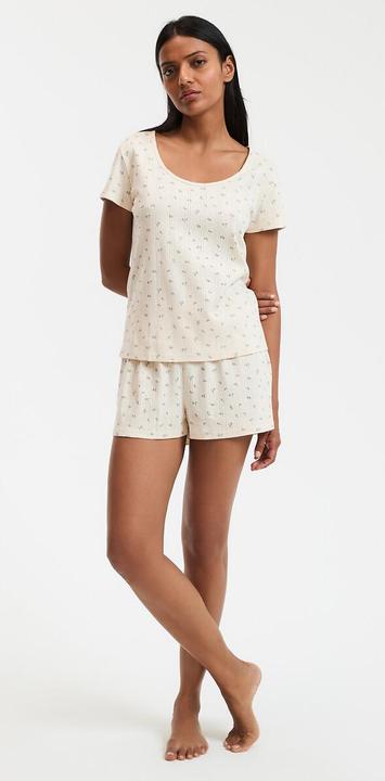 Produktbild La Redoute Collections Kurzpyjama aus Pointelle-Strick (XL)