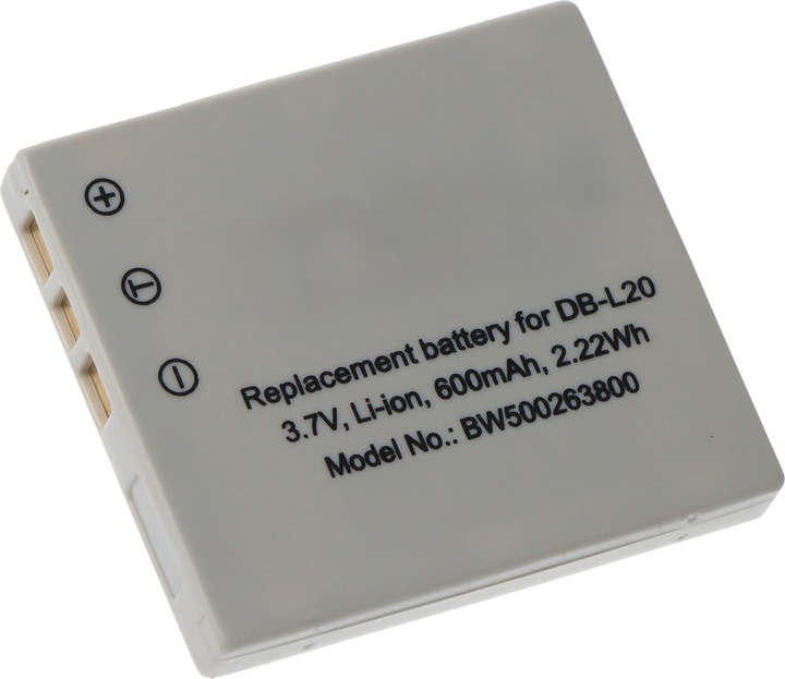 Actual product image Sanyo Battery DB-L20, Xacti DMX-C1 (Rechargeable battery)
