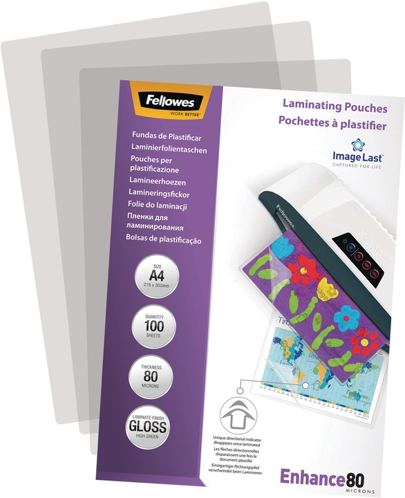 Image du produit Fellowes Améliorer 80 (A4, 100 pièce(s), 80 µm)