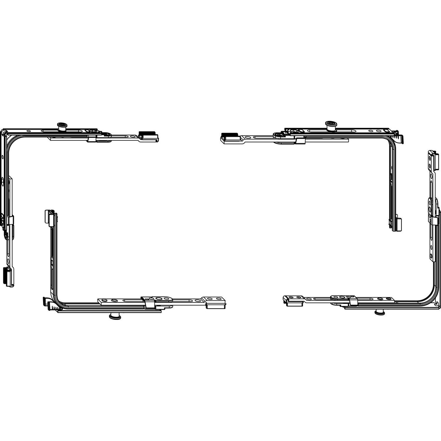 Maco, Türbeschlag + Scharnier, SKB-S/PAS Grundkarton Eckumlenkung Multi-Matic, silber (102155)