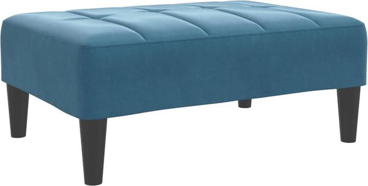 Image du produit VidaXL Repose-pieds Bleu 77x55x31 cm Velours