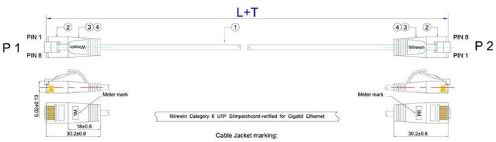 Produktbild Wirewin Netzwerkkabel (UTP, CAT6, 2 m)