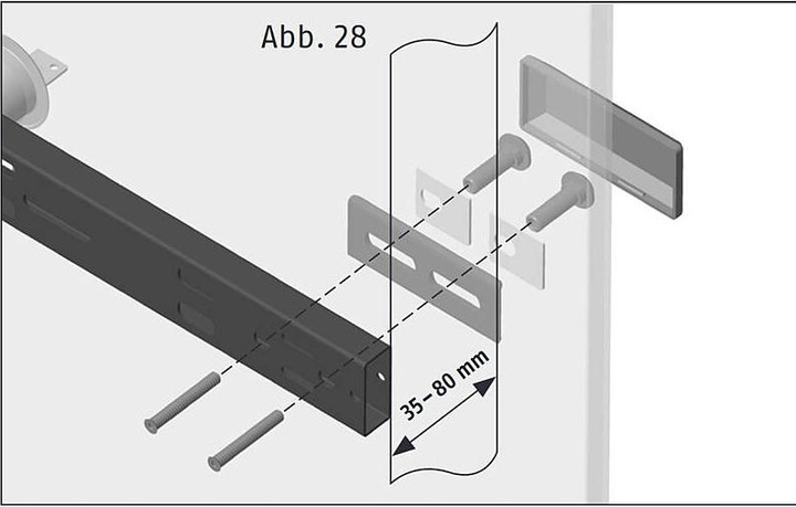 Produktbild Abus PA1018 weiss Befestigungs-Set