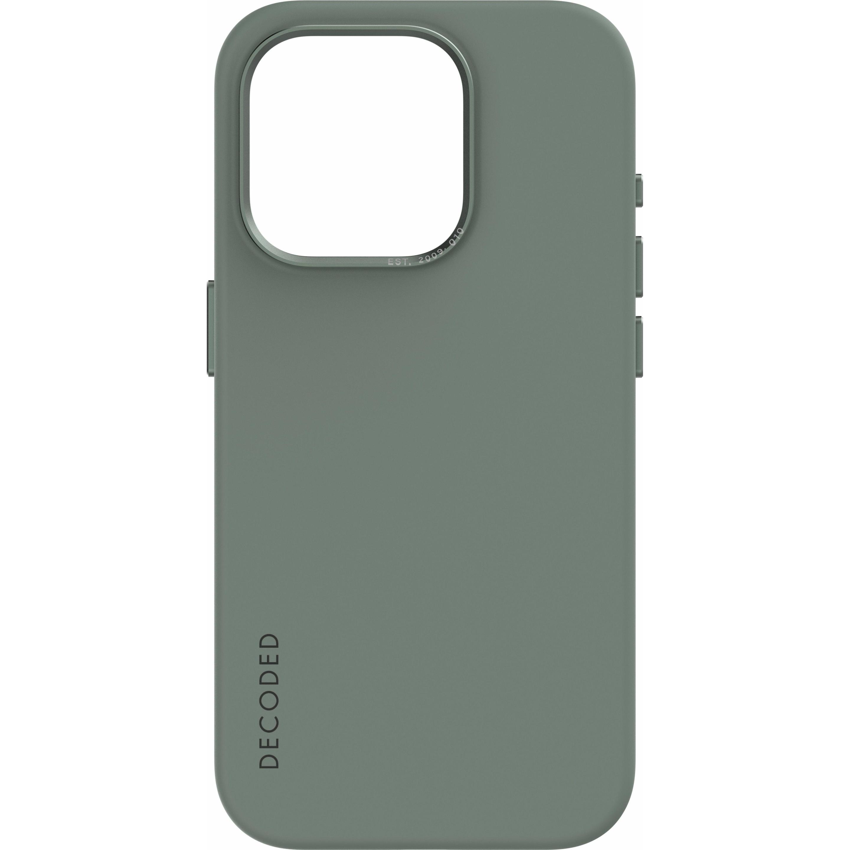 Decoded Silicone MagSafe Backcover (Apple iPhone 15 Pro), Smartphone Hülle, Grün