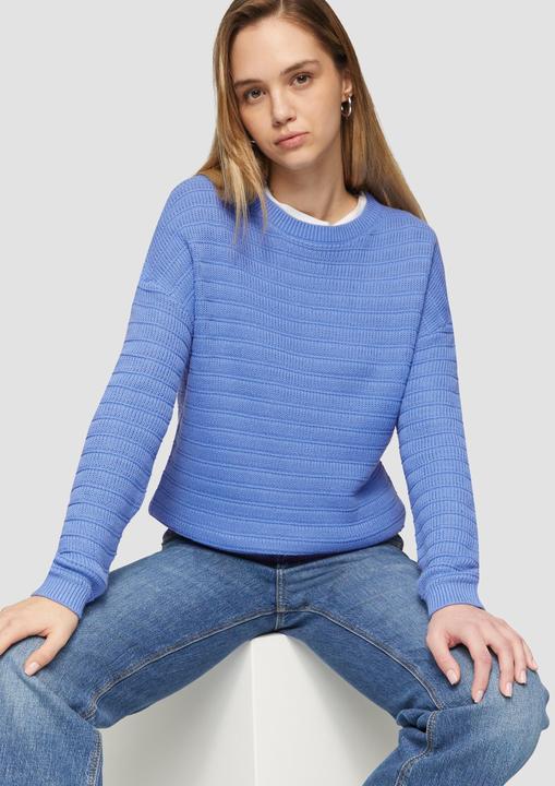 Immagine prodotto s.Oliver Strickpullover Baumwollmix-Pullover mit Strukturmuster (XL)