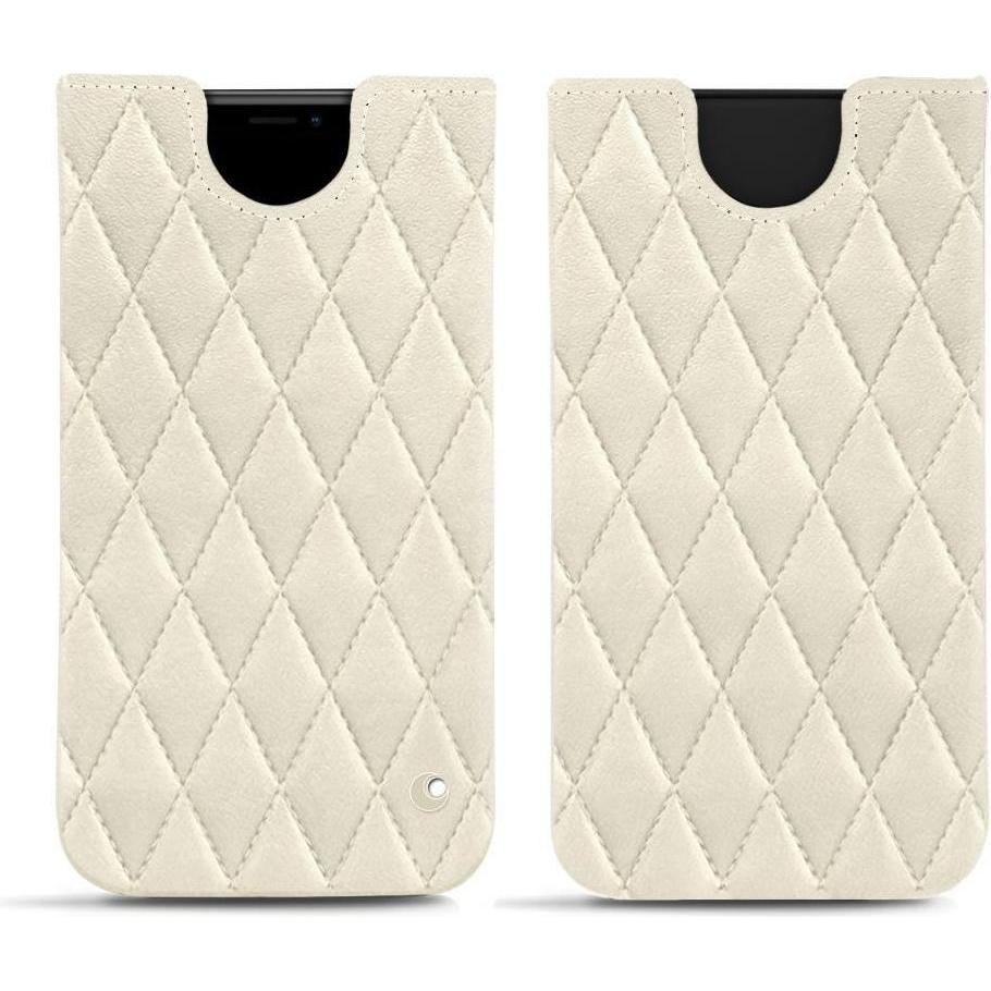 Noreve Lederschutzhülle (Apple iPhone XR), Smartphone Hülle, Weiss